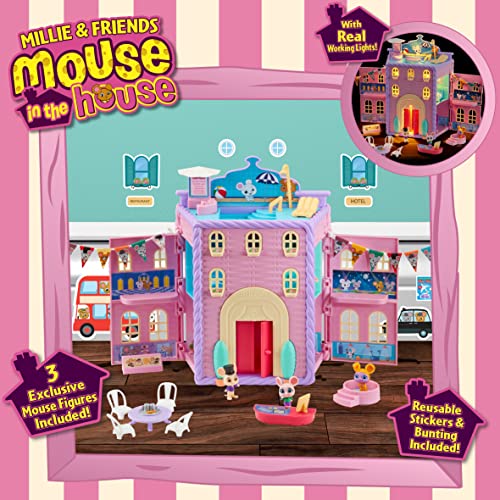 Character Options 7396 Millie & Friends Mouse in The House Stilton Hamper Hotel Playset, Juguetes coleccionables, Juego imaginativo, Regalo para niños de 3 a 7 años