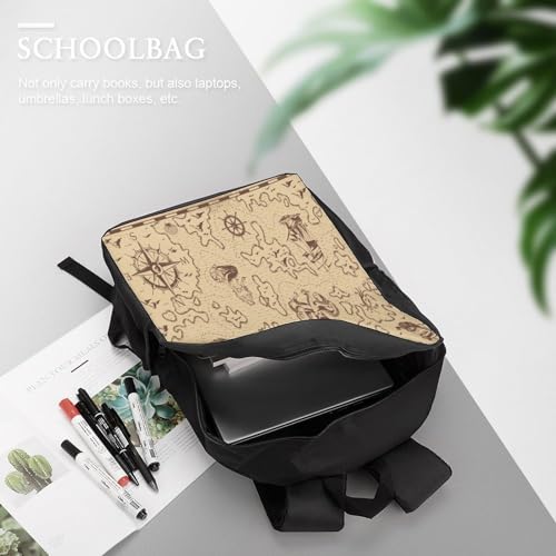 CHIPEL Mochila con mapa del tesoro para niños, mochila escolar con estampado 3D de dibujos animados, mochilas escolares para niños y adolescentes