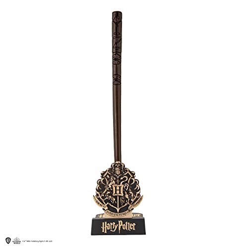 Cinereplicas Harry Potter - Pluma Varita mágica con Soporte y lenticular marcapáginas - Licencia Oficial (Cedric Diggory)