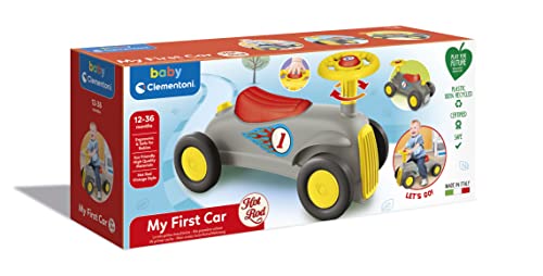 Clementoni 17700 Vintage Hot Road Race Ride Made in Italy Future Car First Steps Game - Juego Infantil de 1 año, Multicolor