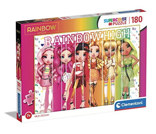 Clementoni 180pzs Does Not Apply 180 Piezas Rainbow High Puzzle Infantil, a Partir de 7 años (29775), Multicolor, M