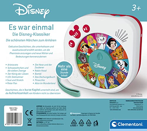 Clementoni -59288 Baby — Es War einmal — Narrador de cuentos de hadas de Disney, para niños a partir de 3 años, 59288 (versión en alemán)