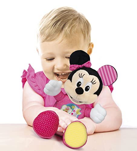 Clementoni - Baby Disney Baby Minnie Peluche Luces y Sonidos - peluche bebé interactivo de Disney a partir de 3 meses (17207)