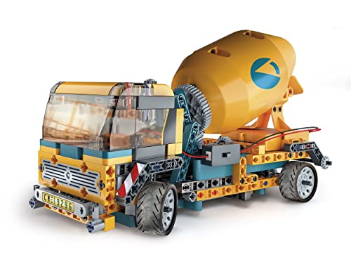 Clementoni- Ciencia Build – Camión Mezclador concreto construcción Infantil, Taller mecánico, Juego científico 8 años (versión en español) – Made in Italy, Multicolor (19296)