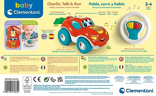 Clementoni Marcial Moto Mundial Moto Bebé interactiva, con Botones Interactivos y Educativos para Aprender Letras y Números, a Partir de 10 Meses, Juguete en Español (61386)
