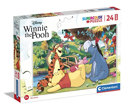 Clementoni Puzzle Infantil 24 Maxi Piezas Grandes Winnie The Pooh-Desde 3 años (24247), Multicolor