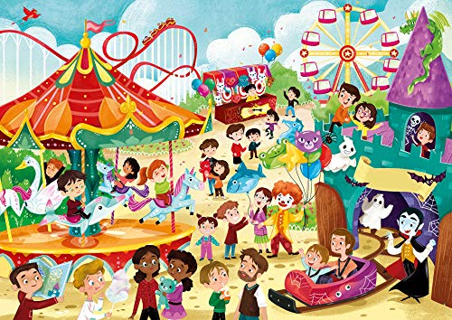 Clementoni - Puzzle infantil 60 Piezas de Parque de Atracciones, puzzle infantil a partir de 5 años (26991)