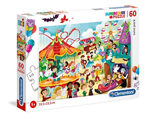 Clementoni - Puzzle infantil 60 Piezas de Parque de Atracciones, puzzle infantil a partir de 5 años (26991)