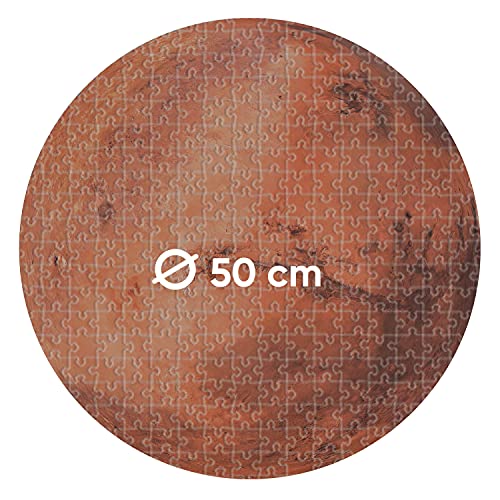 Clementoni - Puzzle NASA adulto redondo 500 piezas, Round Space Colección - Marte - Puzzle del espacio (35107)