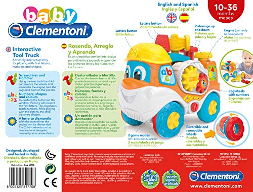 Clementoni - Rosendo, Arreglo y Aprendo - juego interactivo para bebés a partir de 10 meses, juguete en español (61770)