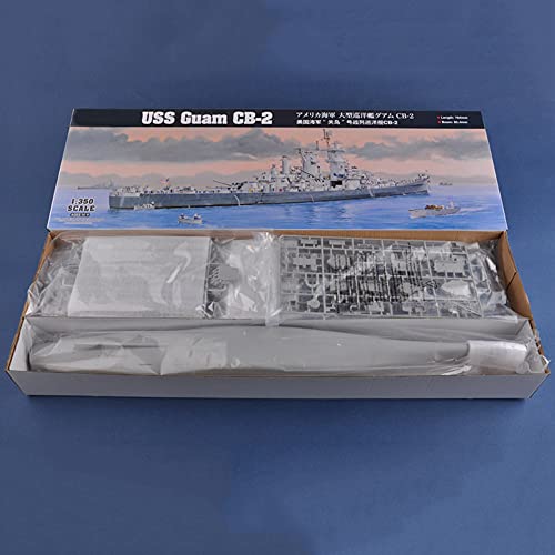 CMO Maqueta de Maquetas de Barcos, Crucero de Batalla USS Guam CB-2 Kits Modelo de Plástico, Escala 1/350, 27,7 X 3,1 Pulgadas