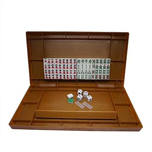 Colcolo Juegos de azulejos clásicos Juego de Mahjong chino Juego de y reglas de azulejos de dados 144 Azulejos Mahjong para, negro