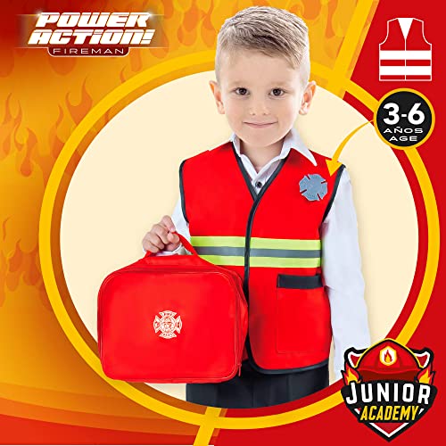 COLORBABY 49958 - Kit bombero para niño con maletín, chaleco y accesorios / Maletín de bomberos para niños, juguetes para niños / Accesorios de bomberos, juguetes