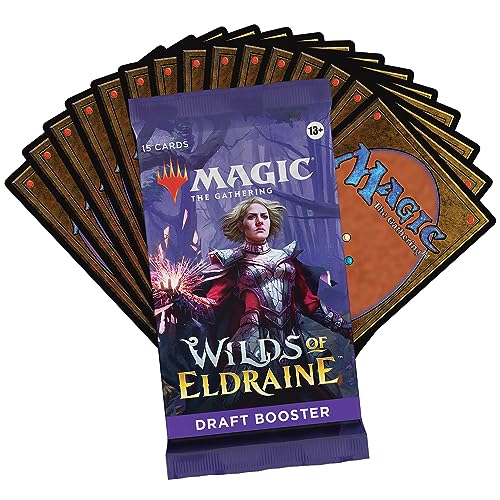 Conjunto de 3 sobres de Draft de Las tierras salvajes de Eldraine, de Magic: The Gathering (45 cartas de Magic) (Versión en Inglés)