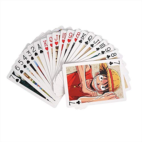 CoolChange Juego de Cartas de One Piece | Cartas de Póker con Equipaje Sombreros de Paja | 54 Cartas de Juego