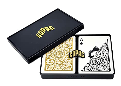 Copag 1546 Dorado/Negro Regular Baraja Cartas, Color, Poker