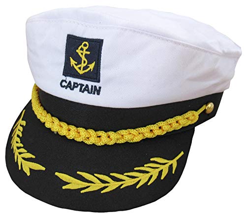 COSAVOROCK Hombre Camisetas de Capitán con Gorra (M, Captain)