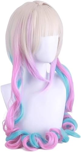 Cosplay Wig NEEDY GIRL OVERDOSE Cosplay peluca Kawaii Ame-chan pelo largo rizado coletas adulto peluca gratis Cap Abyss KAngel Cosplay