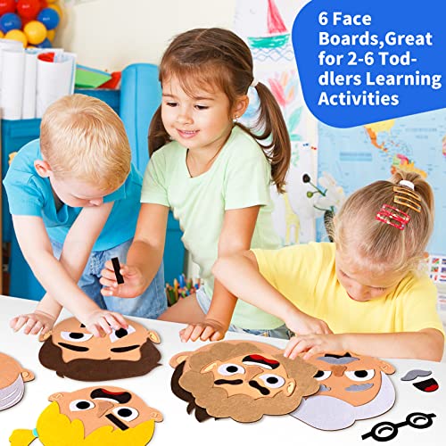 Craftstory 116 piezas de actividades de aprendizaje socioemocional para niños - 6 tablas de emoción facial, juguetes sensoriales para autismo, juegos de terapia preescolar, recursos de aprendizaje a