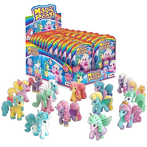 CRAZE Magic PONYS Caja Completa | 24 Figuras de Ponys, Colección Completa de Juguetes de Ponis, con Efectos Especiales