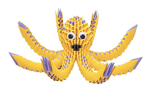 CreativaMente- Creagami Pulpo un simpatico polpo Juego de Creativita Origami Modular, Multicolor, único (722)