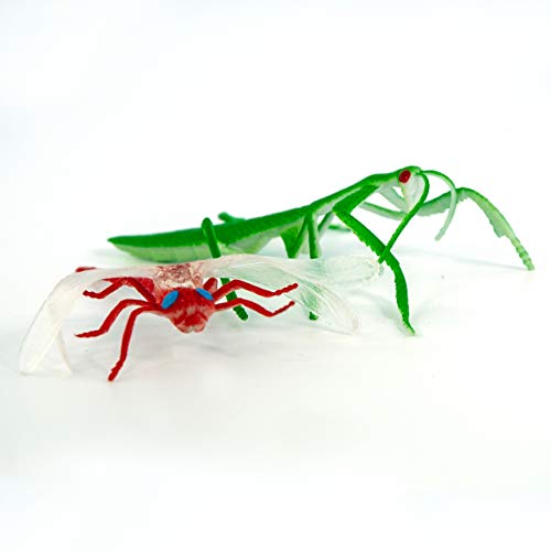 Cubitube - Insectos de Deluxebase. Colección de 12 Piezas de Figuras pequeñas de Insectos y Accesorios. Tubo de Almacenamiento de plástico Reutilizable de Mini réplicas de bichos del jardín