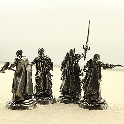 Cuproníquel Edad Media Legión Espectro Rey Soldados Espadachín Modelos Figuras de Juguete Miniaturas Metal Cobre Adornos de Escritorio Regalo