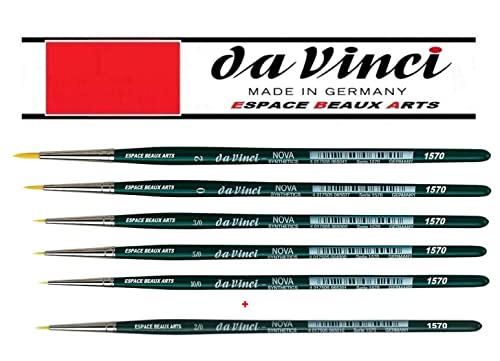 Da Vinci Serie 1570 Agua Color Cepillo, Fibra sintética, Verde,Nova,no. 0/10, 0/5, 0/2, 0/3, 0, 2
