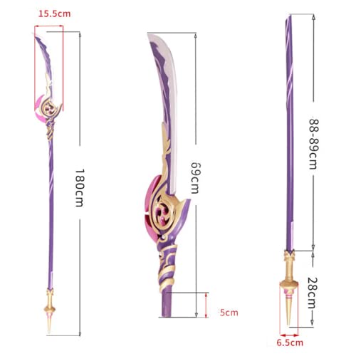 damdos Halloween Prop Genshin Impact Cosplay Swords, Oversized 72" Engulfing Raiden Shogun Sword, Role Playing Birthdays Gift(Raiden Shogun)
