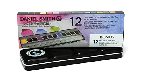 Daniel Smith MEzzi Godet - Set de 12 colores en caja de metal, 1 unidad