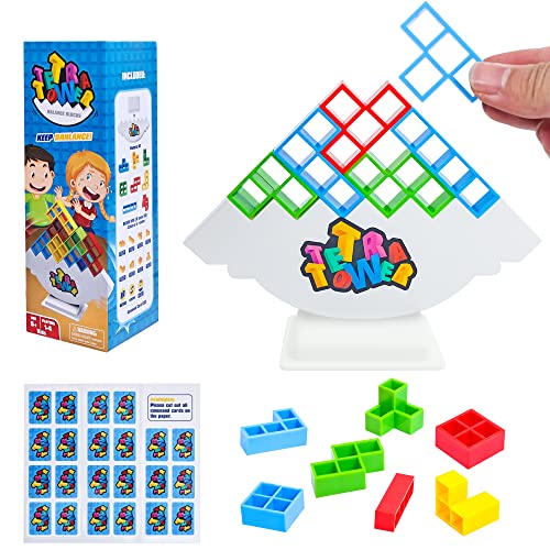DAOUZL Juegos de equilibrio Apilables para Niños, Tetris Block Game - Juego Montessori Adecuado para Niños como Juguetes Educativos