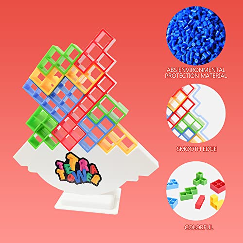 DAOUZL Juegos de equilibrio Apilables para Niños, Tetris Block Game - Juego Montessori Adecuado para Niños como Juguetes Educativos