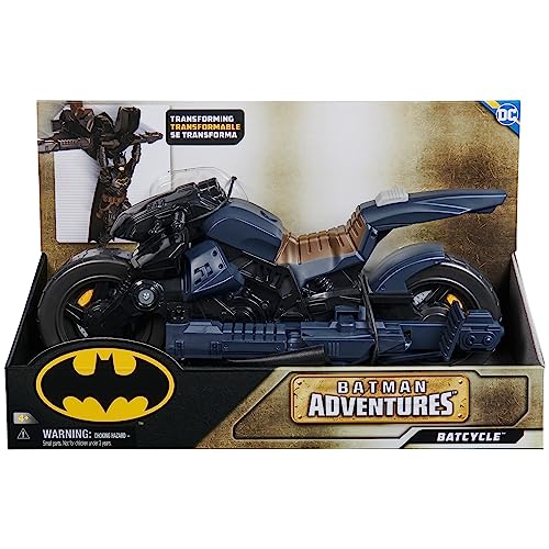 DC Comics, Batman Adventures, Batcycle de Batman, Batcycle y Batglider 2 en 1 transformables, Compatible con Figuras, Juguete de superhéroes para niños y niñas a Partir de 4 años