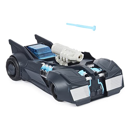 DC Comics Batmobile Tech Defensor de Batman, vehículo transformable con Lanzador de proyectiles, Juguete para niños a Partir de 4 años