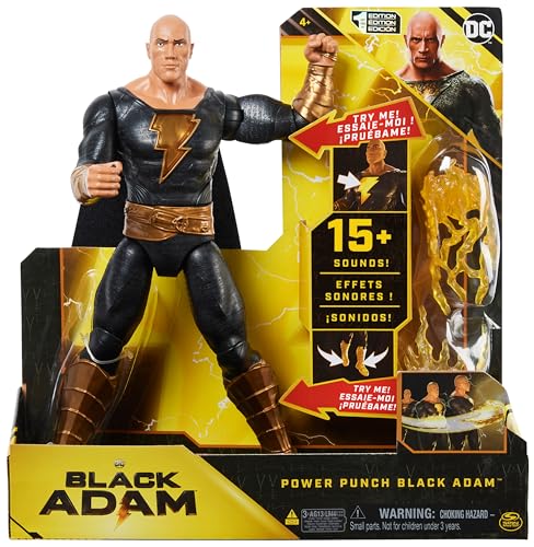 dc comics | Black Adam | Personaje de Black Adam Deluxe Directamente de la película en Escala de 30 cm con Luces, Sonidos y puño Explosivo, Juguetes coleccionables para niños a Partir de 3 años