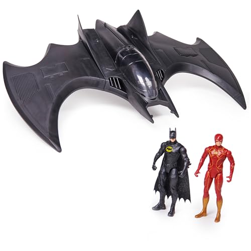 DC Comics, The Flash Ultimate Batwing Set The Flash y Batman figuras de acción, juego de 4 pulgadas para niños y niñas de 3 años en adelante