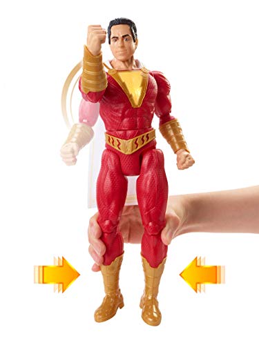 DC Shazam Figura de acción Shazam Luces y Sonidos 30cm, juguetes niños +4 años (Mattel GGY38)