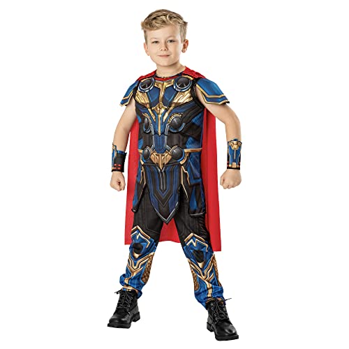 De Rubie Rubies Disfraz oficial de Marvel Thor Love and Thunder Thor Deluxe para niños de 3 a 4 años