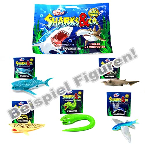 DeAgostini Sharks & Co. Serie 2 Maxxi Edition - Figura coleccionable de tiburón (4 bolsas)