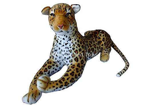 Deluxe Paws Peluche de leopardo extra grande de peluche de 160 cm 62 pulgadas realista
