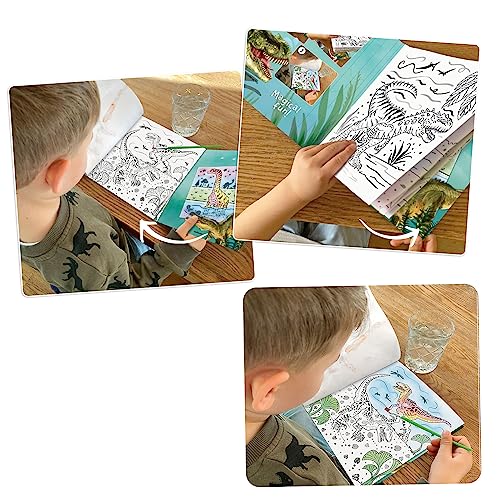 Depesche 12578 Dino World Watercolour Book-Libro para Colorear con Pincel y 15 Motivos de Caballos para Pintar con Agua