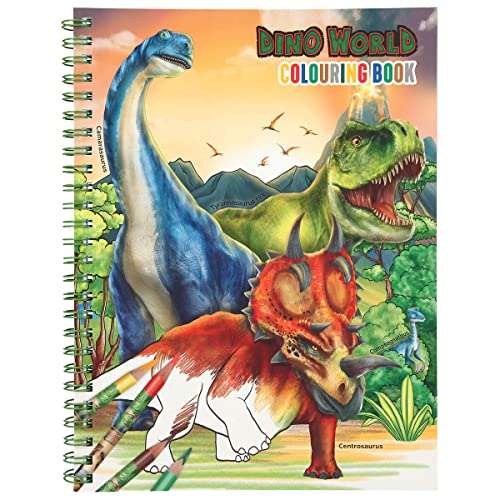 Depesche Dino World - Colouring Book with Coloured Pencils (0411385)