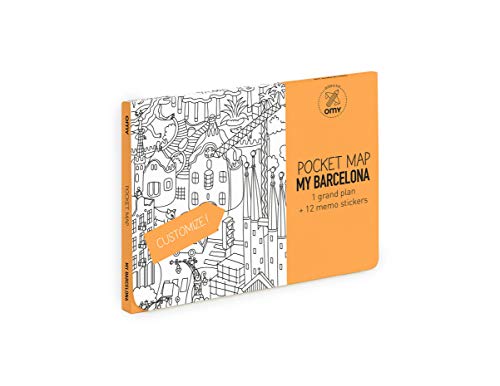 Desconocido OMY Diseño and Play de Barcelona Pocket Map - Mini Plano Omy Barcelona, Juguete Manualidades A Partir 4 Años
