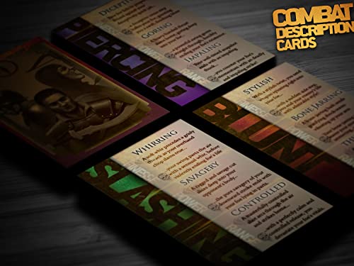Description Cards Combat Combat Mejora el combate en tu DND, Pathfinder, juego de fantasía | Sistema TTRPG neutro
