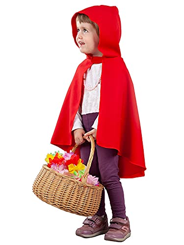 DISBACANAL Capa roja Caperucita Infantil - 4 año