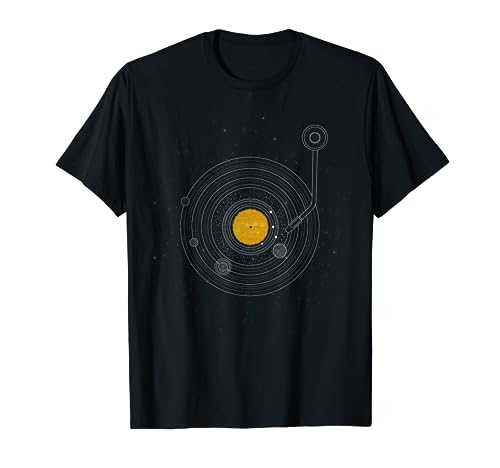 Disco de vinilo Sistema solar Ciencia espacial Astronomía Camiseta
