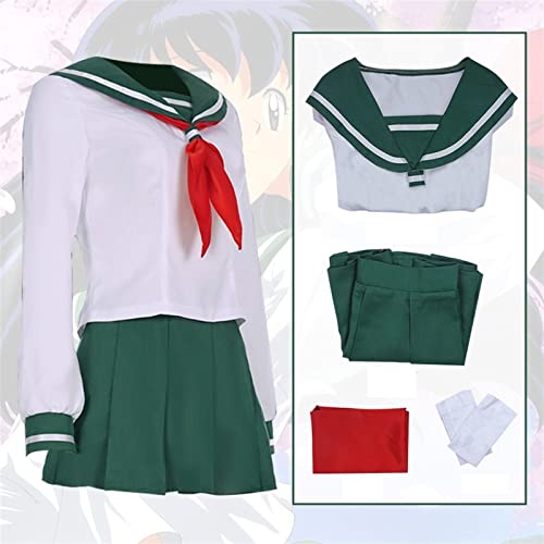 Disfraz de Cosplay de Anime inu-yasha hi-gurashi ka-gome, uniforme de escuela secundaria japonesa, vestido elegante de marinero for Halloween (Color : A, Size : S)