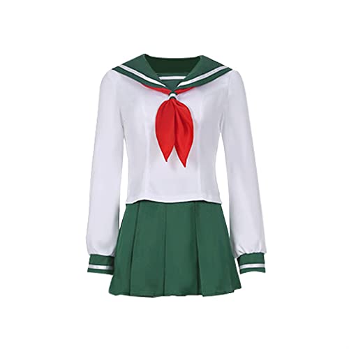Disfraz de Cosplay de Anime inu-yasha hi-gurashi ka-gome, uniforme de escuela secundaria japonesa, vestido elegante de marinero for Halloween (Color : A, Size : S)