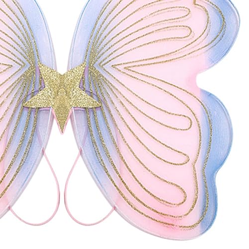 Disfraz de hada de 5 piezas para niñas, alas decorativas de hadas de mariposa para jugar
