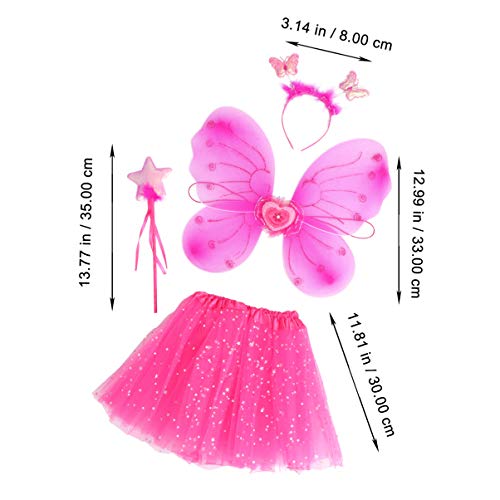 Disfraz de hada de princesa de Soimiss, juego de disfraz de mariposa con vestido, alas y cinta para el pelo, regalos para niños, Halloween, Dress Up Party Entrega